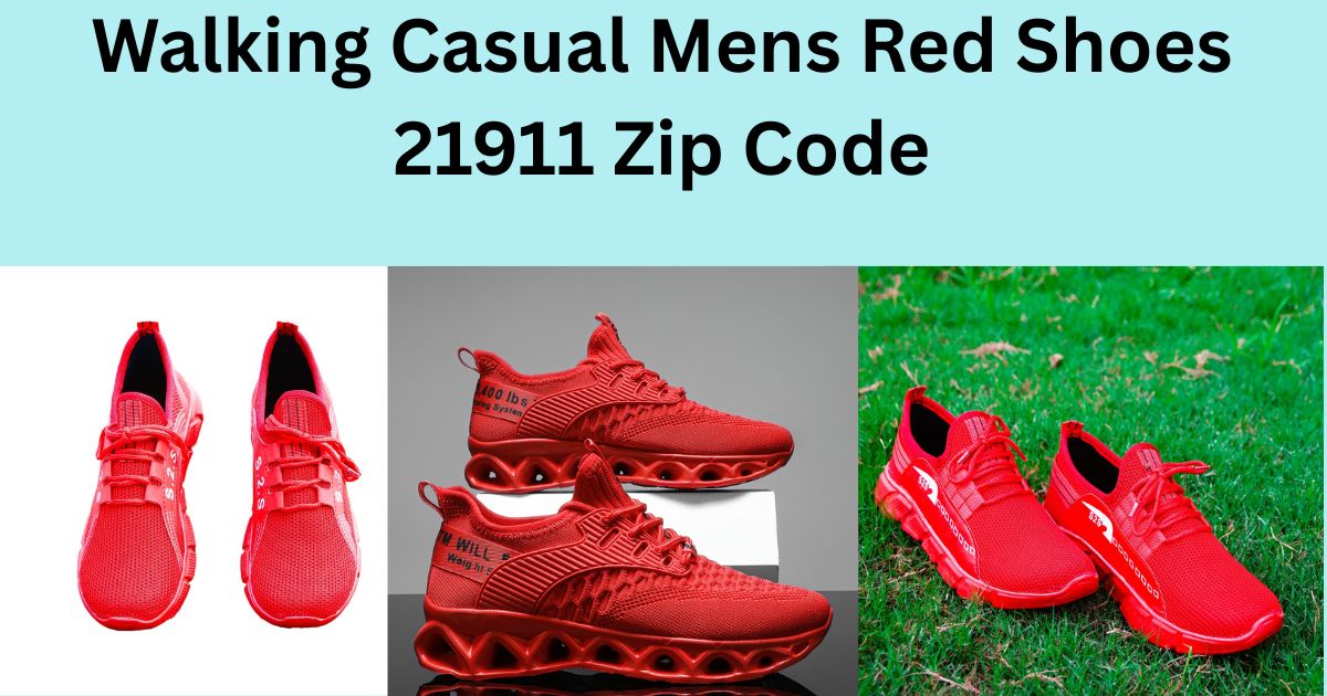 Walking Casual Mens Red Shoes 21911 Zip Code