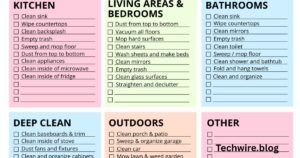 Daily House Cleaning Schedule Printable